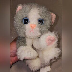 Vintage DSI Tyco Kitty Kitty Kitten Smokey gray white plush - Rare HTF